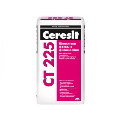 Ceresit CT 225 шпаклівка фасадна фінішна біла 25 кг.