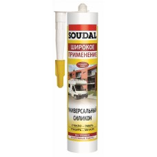 Герметик SOUDAL силиконовый универсальный прозрачный, 280 мл