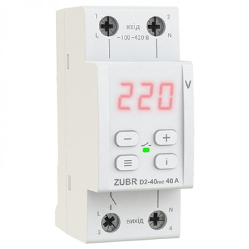 Реле напряжения ZUBR D2-40 red 
