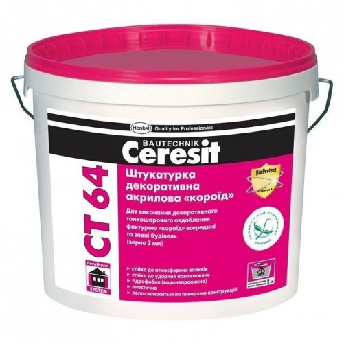 Ceresit CT 64 Штукатурка декоративна акрилова «короїд» 25 кг